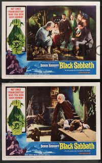 1f0748 BLACK SABBATH 8 LCs 1964 Mario Bava's I Tre volti Della Paura, creepy Boris Karloff!