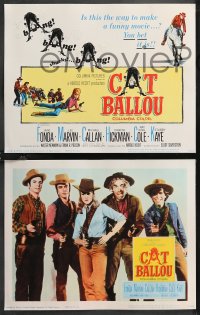 1f0754 CAT BALLOU 8 LCs 1965 sexy cowgirl Jane Fonda, cowboys Michael Callan, Dwayne Hickman!