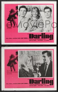 1f0803 DARLING 7 LCs 1965 sexy Julie Christie with Laurence Harvey & Dirk Bogarde, John Schlesinger!