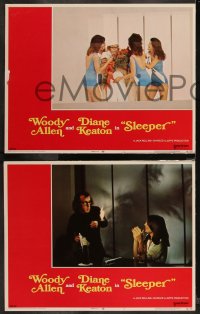 1f0788 SLEEPER 8 LCs 1974 Woody Allen, Diane Keaton, wacky futuristic sci-fi comedy!