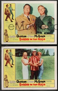 1f0807 SOLDIER IN THE RAIN 7 LCs 1964 great images of misfit soldiers Steve McQueen & Jackie Gleason!