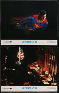 1f0793 SUPERMAN II 8 LCs 1981 Christopher Reeve, Terence Stamp, great image of villains!