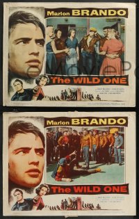 1f0840 WILD ONE 3 LCs 1953 Laszlo Benedek, images of Marlon Brando, Murphy!