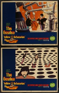 1f0841 YELLOW SUBMARINE 3 LCs 1968 psychedelic cartoon images of Beatles John, Paul, Ringo & George!