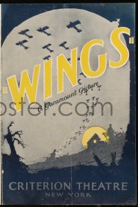 1f0436 WINGS local theater program 1927 William Wellman Best Picture, Clara Bow & Buddy Rogers, rare!