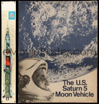 1f0111 SATURN V 8x12 special poster 1970s unfolds to a cool 12x61 diagram of the NASA rocket!