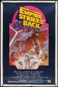 1g0052 EMPIRE STRIKES BACK 40x60 R1982 George Lucas sci-fi classic, cool artwork by Tom Jung!
