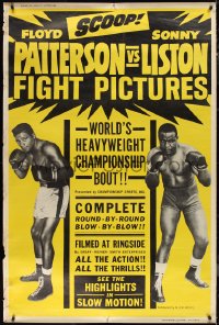 1g0056 PATTERSON VS LISTON FIGHT PICTURES 40x60 1962 championship boxing, Floyd vs Sonny, rare!