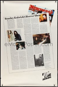 1g0059 SHINING 40x60 1980 Stanley Kubrick's Horror Show highlighted in Newsweek Magazine!