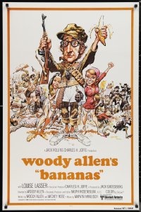 1g1097 BANANAS int'l 1sh R1980 wacky images of Woody Allen, Louise Lasser, classic comedy!