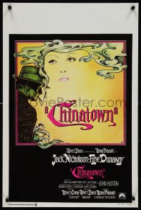 1g0523 CHINATOWN Belgian 1975 Polanski, art of Jack Nicholson & Faye Dunaway by Pearsall!