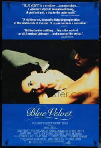 1g1121 BLUE VELVET 1sh 1986 directed by David Lynch, full color Isabella Rossellini, MacLachlan!