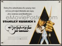 1g0574 CLOCKWORK ORANGE British quad 1972 Stanley Kubrick, Castle art of Malcolm McDowell!