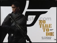 1g0598 NO TIME TO DIE teaser DS British quad 2021 Lashana Lynch as 007 Nomi with gun!