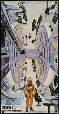 1g0271 2001: A SPACE ODYSSEY 20x40 commercial poster 1995 Stanley Kubrick, art by Bob McCall!