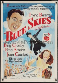 1g0273 BLUE SKIES 26x37 German commercial poster 1970s art of dancing Fred Astaire, Irving Berlin!