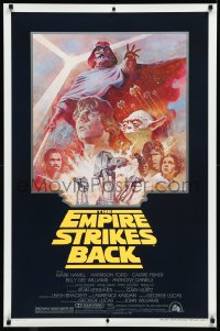 1g1164 EMPIRE STRIKES BACK studio style 1sh R1981 George Lucas sci-fi classic, cool artwork by Tom Jung!