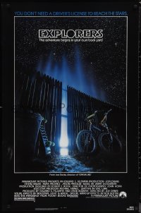 1g1169 EXPLORERS 1sh 1985 directed by Joe Dante, the adventure begins in your own back yard!