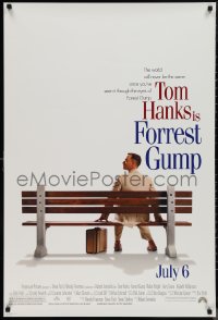 1g1178 FORREST GUMP advance 1sh 1994 Tom Hanks sits on bench, Robert Zemeckis classic!
