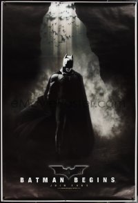 1g0100 BATMAN BEGINS teaser DS French 1p 2005 great image of the Caped Crusader in the batcave!
