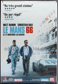 1g0112 FORD V FERRARI teaser DS French 1p 2019 Bale, Damon, Ford GT40 race car, Le Mans '66, reviews!