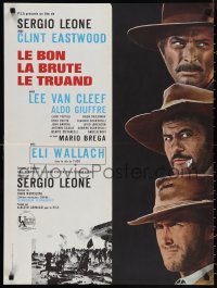 1g0827 GOOD, THE BAD & THE UGLY French 23x31 R1970s Clint Eastwood, Lee Van Cleef, Sergio Leone!