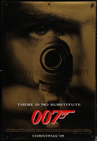 1g1197 GOLDENEYE advance DS 1sh 1995 Pierce Brosnan as James Bond 007, cool gun & eye close up!