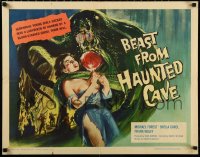 1g0876 BEAST FROM HAUNTED CAVE 1/2sh 1959 uncensored art of monster with sexy near-naked victim!