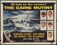 1g0883 CAINE MUTINY style B 1/2sh 1954 Humphrey Bogart, Jose Ferrer, Van Johnson & MacMurray!