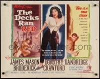 1g0896 DECKS RAN RED style A 1/2sh 1958 James Mason, Dorothy Dandridge is one girl on a crime ship!