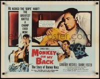 1g0921 MONKEY ON MY BACK style A 1/2sh 1957 Cameron Mitchell chooses girl over dope & kicks the habit