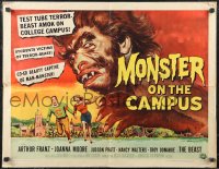 1g0922 MONSTER ON THE CAMPUS 1/2sh 1958 cool Reynold Brown art of test tube terror running amok!