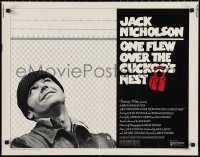 1g0924 ONE FLEW OVER THE CUCKOO'S NEST 1/2sh 1975 great c/u of Jack Nicholson, Milos Forman classic!