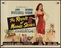 1g0932 REVOLT OF MAMIE STOVER 1/2sh 1956 artwork of super sexy Jane Russell in red dress!