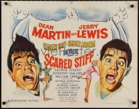 1g0935 SCARED STIFF 1/2sh 1953 wacky artwork of terrified Dean Martin & Jerry Lewis, Lizabeth Scott!