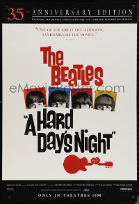 1g1213 HARD DAY'S NIGHT advance 1sh R1999 The Beatles in their first film, John, Paul, George & Ringo!
