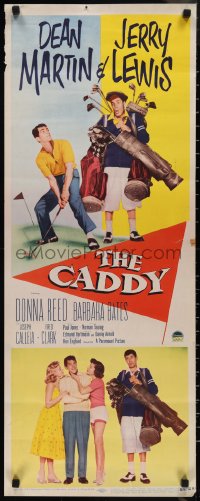 1g0967 CADDY insert 1953 screwballs Dean Martin & Jerry Lewis golfing, plus Donna Reed!