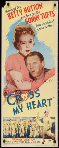 1g0974 CROSS MY HEART insert 1946 Betty Hutton meets Sonny Tufts, world champion fibber!