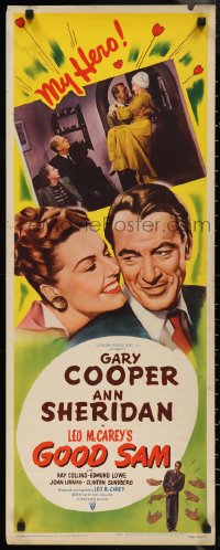 1g0991 GOOD SAM insert 1948 great art of Gary Cooper & sexy Ann Sheridan!