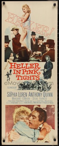 1g0998 HELLER IN PINK TIGHTS insert 1960 sexy blonde Sophia Loren, great gambling image!