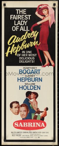 1g1047 SABRINA insert R1965 the fairest lady of all Audrey Hepburn, Humphrey Bogart, Holden, Wilder!