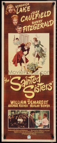1g1048 SAINTED SISTERS insert 1948 sexy Veronica Lake & Joan Caulfield, Barry Fitzgerald!