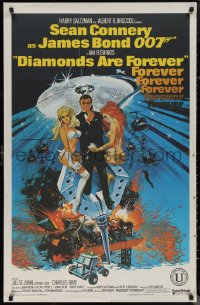 1g0497 DIAMONDS ARE FOREVER Indian 1971 art of Sean Connery as James Bond 007 by Robert McGinnis!