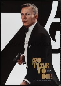 1g0723 NO TIME TO DIE teaser Italian 1sh 2021 Daniel Craig as James Bond 007 w/ gun!