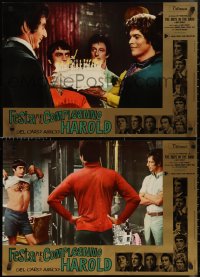 1g0744 BOYS IN THE BAND set of 8 Italian 18x26 pbustas 1970 William Friedkin, Leonard Frey!