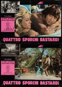 1g0753 C.C. & COMPANY set of 6 Italian 18x26 pbustas 1971 great images of Joe Namath & motorcycle!
