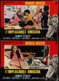 1g0736 FLAREUP set of 10 Italian 18x27 pbustas 1970 most men want to love sexy Raquel Welch!