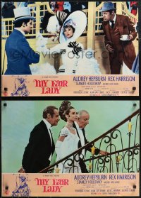 1g0747 MY FAIR LADY set of 8 Italian 18x27x18 pbustas 1965 classic Audrey Hepburn & Rex Harrison!