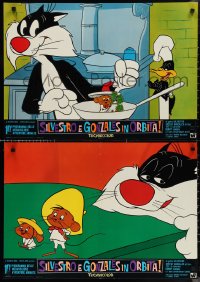 1g0739 SILVESTRO E GONZALES IN ORBITA! set of 10 Italian 19x27 pbustas 1967 Looney Tunes
