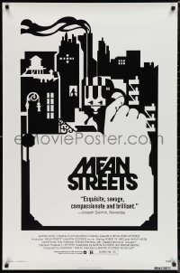 1g1305 MEAN STREETS 1sh 1973 Scorsese, Robert De Niro, Keitel, alternate black & white artwork!